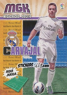 Sticker Carvajal - Liga BBVA 2013-2014. Megacracks n. 450 - Panini