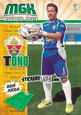 Sticker Toño - Liga BBVA 2013-2014. Megacracks n. 458 - Panini