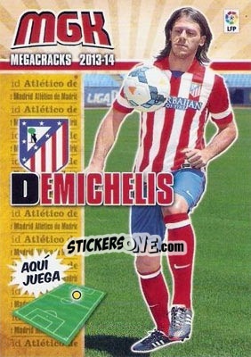 Sticker Demichelis - Liga BBVA 2013-2014. Megacracks - Panini