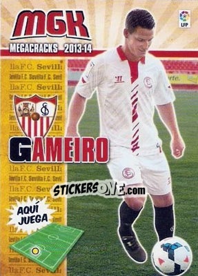 Cromo Gameiro - Liga BBVA 2013-2014. Megacracks - Panini