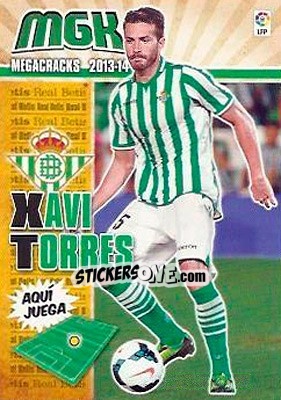 Cromo Xavi Torres - Liga BBVA 2013-2014. Megacracks - Panini