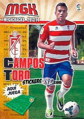 Cromo Campos Toro - Liga BBVA 2013-2014. Megacracks - Panini