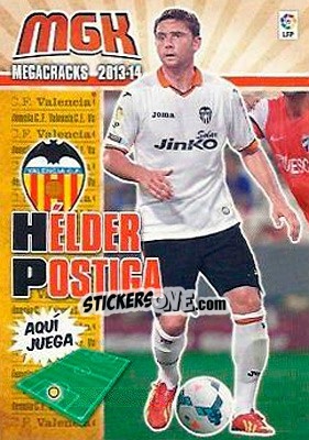 Sticker Hélder Postiga - Liga BBVA 2013-2014. Megacracks n. 491 - Panini
