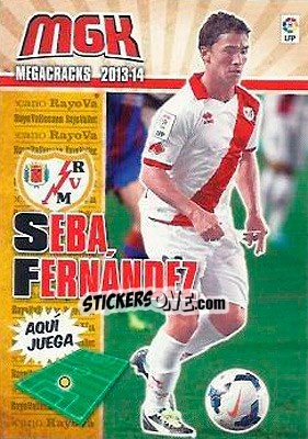 Cromo Seba Fernández - Liga BBVA 2013-2014. Megacracks - Panini