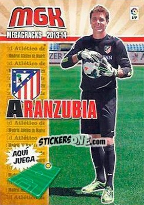 Sticker Aranzubia - Liga BBVA 2013-2014. Megacracks - Panini