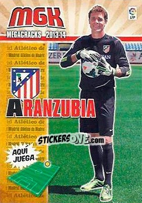 Sticker Aranzubia - Liga BBVA 2013-2014. Megacracks n. 493 - Panini