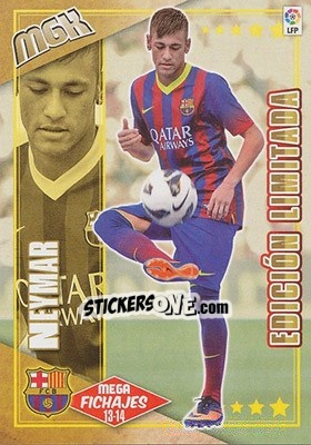 Sticker Neymar - Liga BBVA 2013-2014. Megacracks - Panini