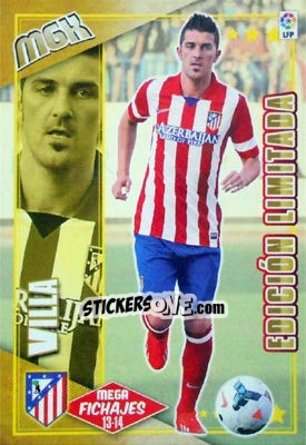 Sticker David Villa - Liga BBVA 2013-2014. Megacracks - Panini