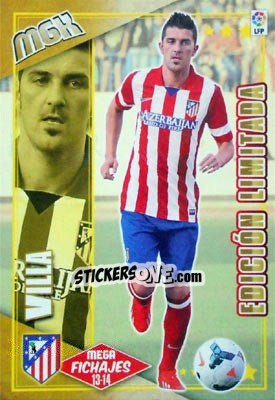 Sticker David Villa - Liga BBVA 2013-2014. Megacracks n. 508 - Panini