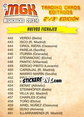 Sticker Nuevos Fichajes - Liga BBVA 2013-2014. Megacracks - Panini