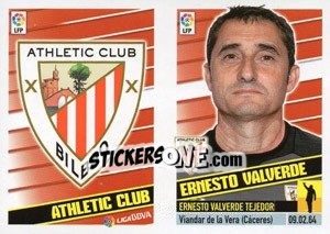 Cromo Entrenador - Ernesto Valverde - Liga Spagnola 2013-2014 - Colecciones ESTE