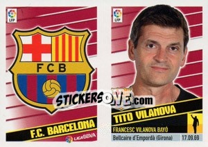 Cromo Entrenador - Tito Vilanova - Liga Spagnola 2013-2014 - Colecciones ESTE