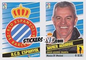 Sticker Entrenador - Javier Aguirre - Liga Spagnola 2013-2014 n. 8 - Colecciones ESTE
