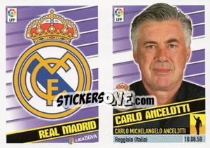 Sticker Entrenador - Carlo Ancelotti - Liga Spagnola 2013-2014 - Colecciones ESTE