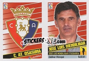 Sticker Entrenador - Jose Luis Mendilibar - Liga Spagnola 2013-2014 n. 14 - Colecciones ESTE
