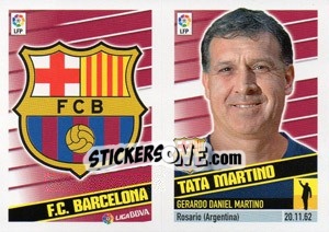 Cromo Entrenador - Tata Martino (4B) Colocas - Liga Spagnola 2013-2014 n. 21 - Colecciones ESTE