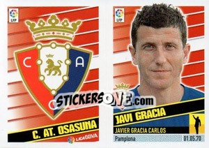 Cromo Entrenador - Javi Gracia (14B) Colocas