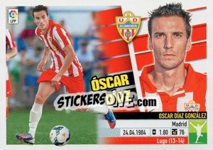 Sticker óscar Díaz (15) - Liga Spagnola 2013-2014 n. 47 - Colecciones ESTE