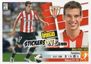 Figurina Íñigo Pérez (10) - Liga Spagnola 2013-2014 n. 72 - Colecciones ESTE