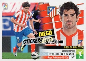 Sticker Diego Costa (16) - Liga Spagnola 2013-2014 n. 108 - Colecciones ESTE