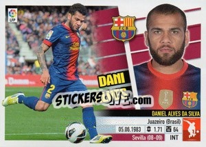 Sticker Dani Alves (3A) - Liga Spagnola 2013-2014 n. 123 - Colecciones ESTE