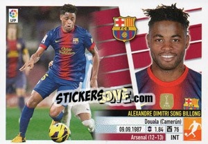Sticker Alex Song (8B) - Liga Spagnola 2013-2014 n. 131 - Colecciones ESTE