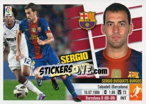 Sticker Sergio Busquets (9) - Liga Spagnola 2013-2014 n. 132 - Colecciones ESTE
