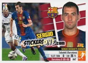 Cromo Sergio Busquets (9) - Liga Spagnola 2013-2014 - Colecciones ESTE