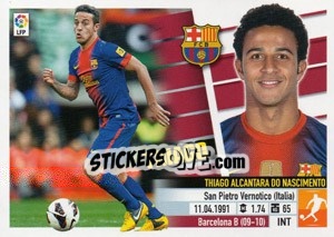 Sticker Thiago Alcántara (11B) - Liga Spagnola 2013-2014 n. 135 - Colecciones ESTE