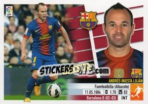 Sticker Iniesta (12) - Liga Spagnola 2013-2014 n. 136 - Colecciones ESTE