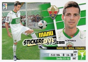 Sticker Manu del Moral (15) - Liga Spagnola 2013-2014 n. 227 - Colecciones ESTE