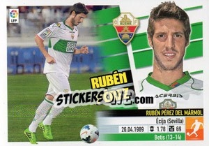 Sticker Rubén Pérez (10B) Colocas - Liga Spagnola 2013-2014 - Colecciones ESTE