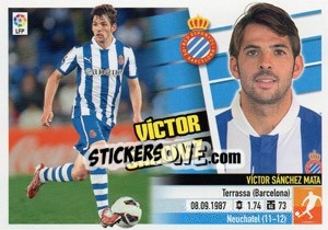 Sticker Víctor Sánchez (9) - Liga Spagnola 2013-2014 n. 252 - Colecciones ESTE