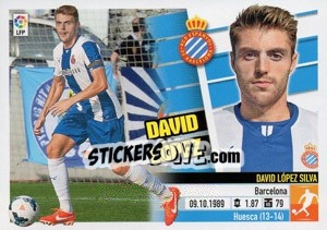Sticker David López (10B) Colocas - Liga Spagnola 2013-2014 - Colecciones ESTE