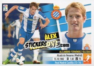 Sticker Álex Fernández (11B) Colocas - Liga Spagnola 2013-2014 n. 262 - Colecciones ESTE