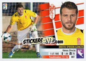 Sticker Karnezis (2B) Colocas - Liga Spagnola 2013-2014 n. 320 - Colecciones ESTE