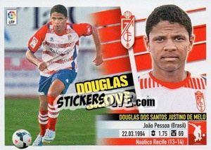 Sticker Douglas Santos (4B) Colocas - Liga Spagnola 2013-2014 n. 321 - Colecciones ESTE