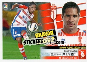 Sticker Brayan Angulo (4C) Colocas - Liga Spagnola 2013-2014 n. 324 - Colecciones ESTE