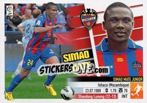 Sticker Simao Mate (12) - Liga Spagnola 2013-2014 - Colecciones ESTE