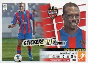 Sticker Remi Gomis (9B) Colocas - Liga Spagnola 2013-2014 n. 351 - Colecciones ESTE