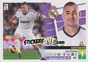 Sticker Benzema (16A) - Liga Spagnola 2013-2014 n. 381 - Colecciones ESTE