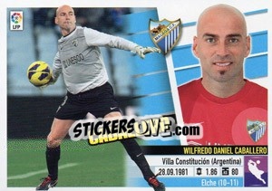 Sticker Willy Caballero (1) - Liga Spagnola 2013-2014 n. 391 - Colecciones ESTE