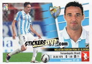 Sticker Weligton (5) - Liga Spagnola 2013-2014 n. 396 - Colecciones ESTE