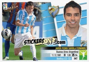 Sticker Saviola (15A) - Liga Spagnola 2013-2014 n. 408 - Colecciones ESTE