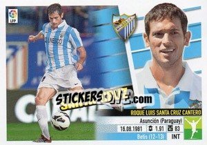 Sticker Roque Santa Cruz (16) - Liga Spagnola 2013-2014 n. 410 - Colecciones ESTE