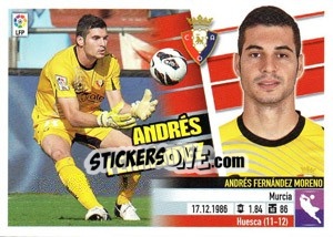 Sticker Andrès Fernández (1) - Liga Spagnola 2013-2014 n. 421 - Colecciones ESTE