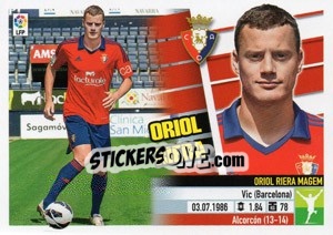 Cromo Oriol Riera (16) - Liga Spagnola 2013-2014 - Colecciones ESTE