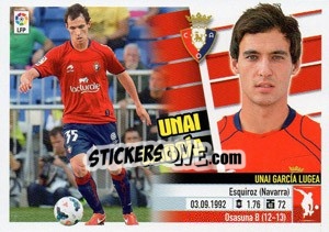 Sticker Unai García (7C) Colocas - Liga Spagnola 2013-2014 - Colecciones ESTE