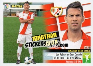 Cromo Jonathan Viera (16B) Colocas - Liga Spagnola 2013-2014 n. 472 - Colecciones ESTE