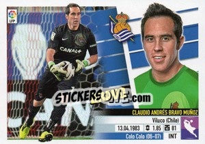 Sticker Claudio Bravo (1) - Liga Spagnola 2013-2014 - Colecciones ESTE